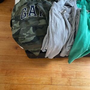 GAP multiple hoodie and sweatpants.
